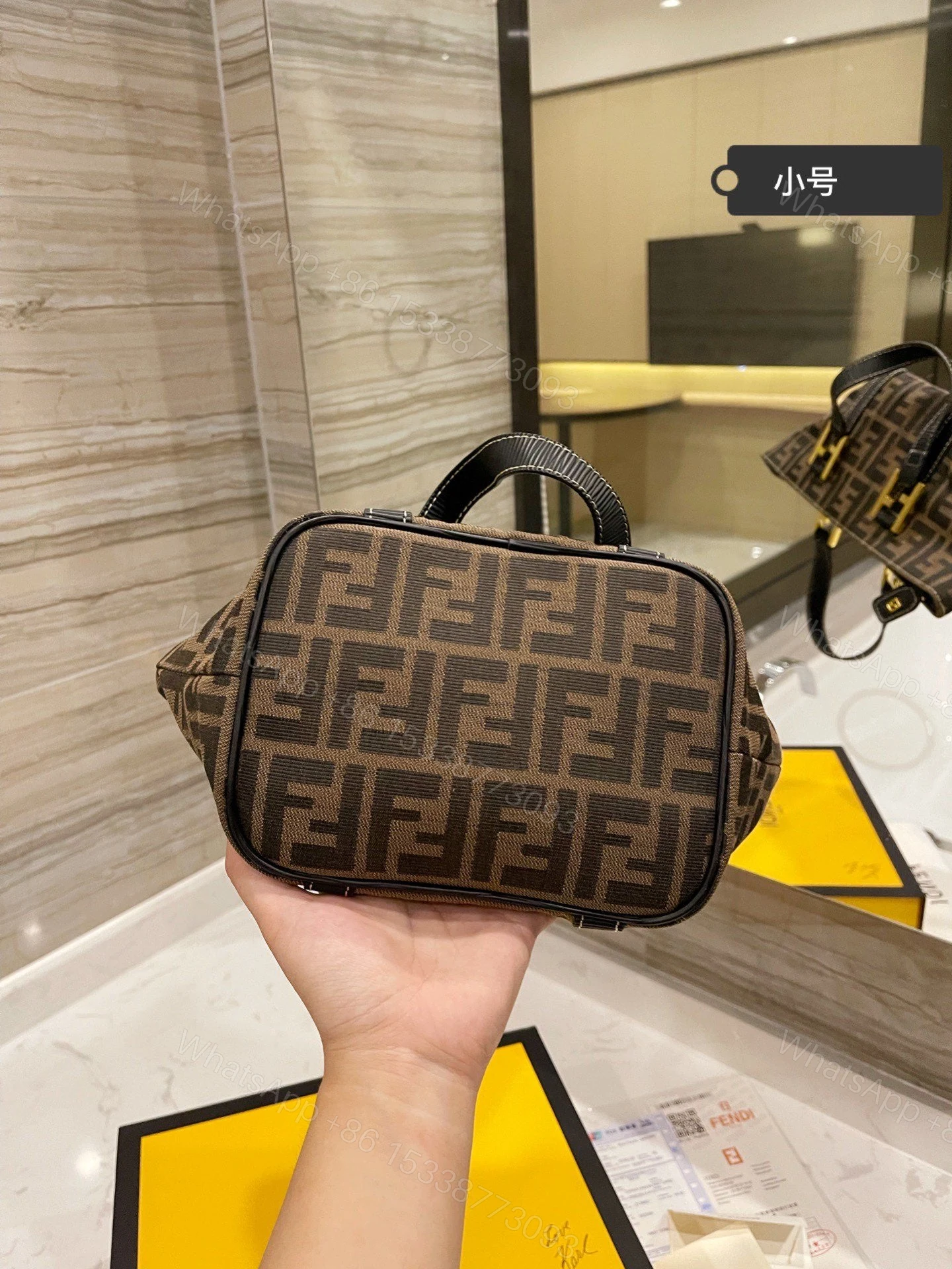 View 8 of FENDI Zucca Canvas Hand Bag