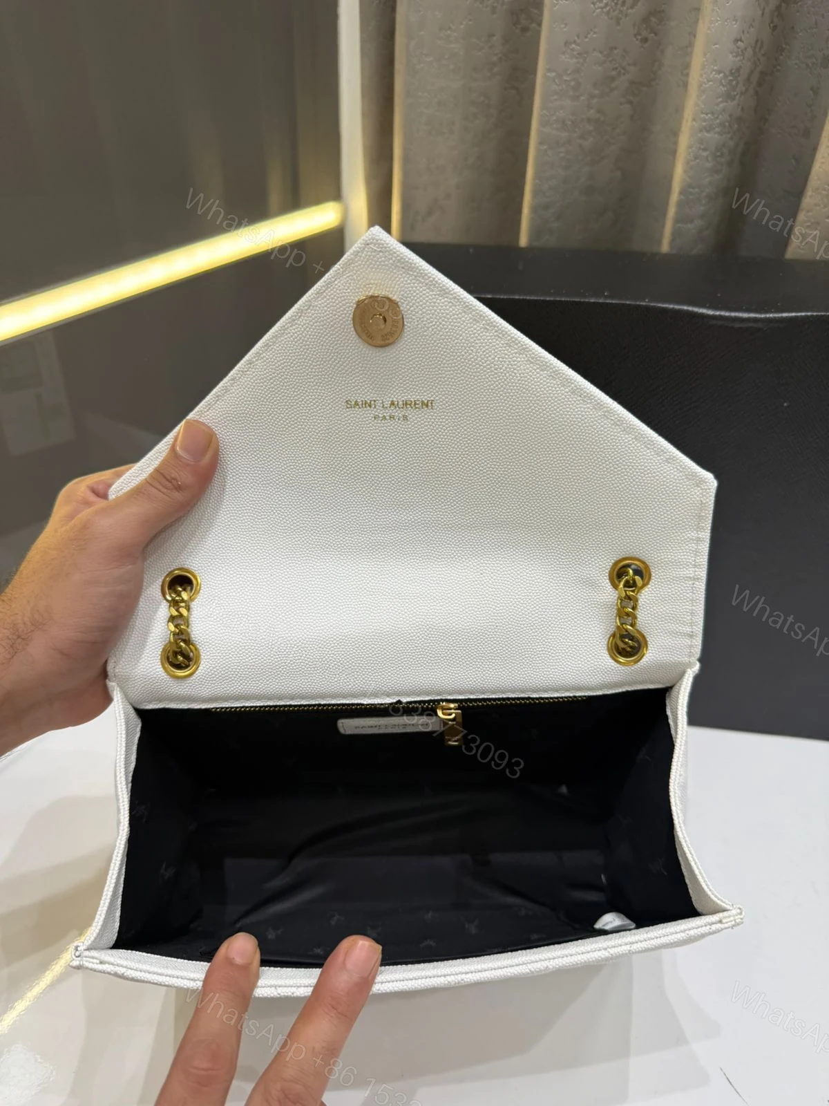 View 4 of FIRST COPY YSL SAINT LAURENT WHITE BAG
