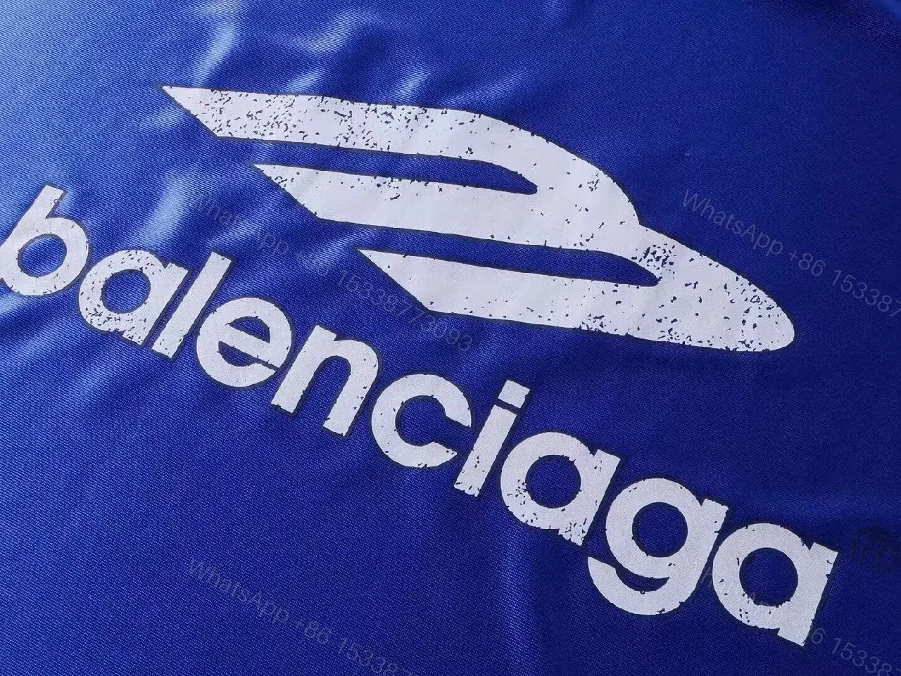 View 4 of Bold Blue Jersey Tee: Sport-Luxe Logo-Print Streetwear Tee