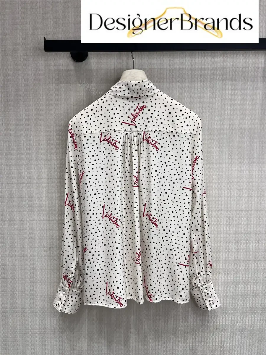 View 2 of Valentino Plus De Pois Crepe De Chine Bubble Shirt