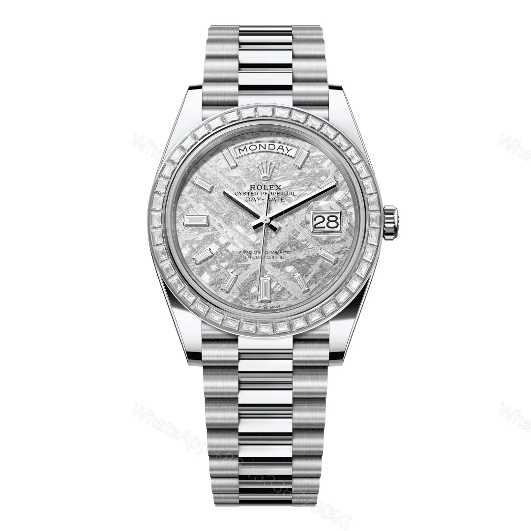 Rolex Day-Date Meteorite Dial Diamond Bezel Replica — view 1