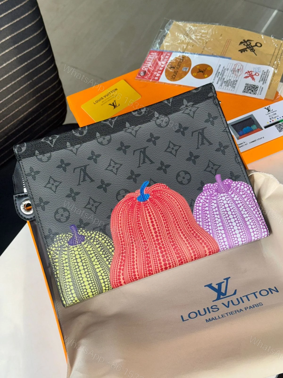 View 4 of First Copy Louis Vuitton Unisex Reverse Pochette