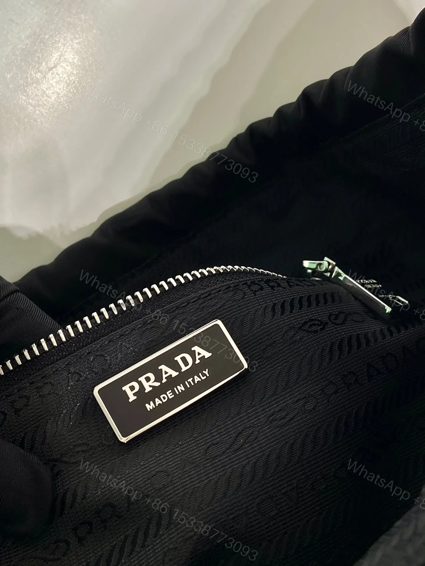 View 2 of LARGE DRAWSTRING BAG 37 IN BLACK RE-NYLON