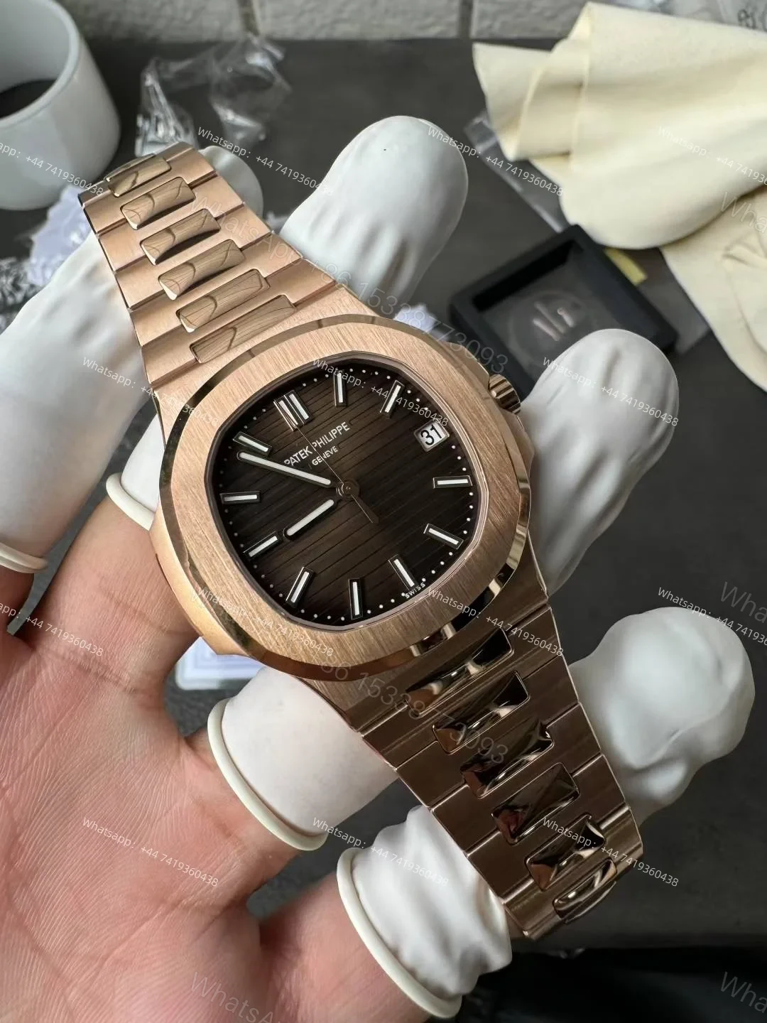 View 10 of Patek Philippe Super Clone Nautilus 5711 Rose Gold Brown Dial 40MM