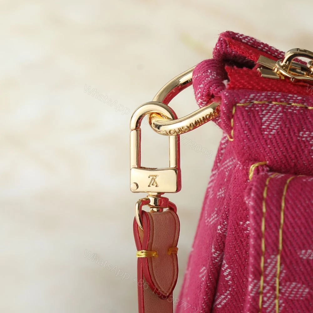 View 7 of Louis Vuitton Pochette Accessoire Cargo Pink Denim 23cm