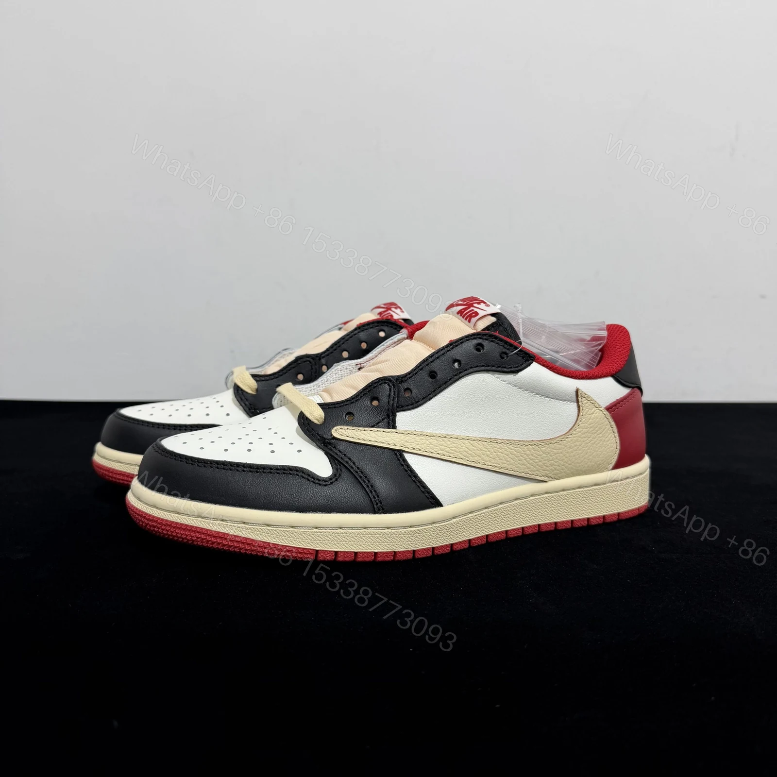 View 7 of Travis Scott x Nike Air Jordan 1 Low OG Black/Red Replica