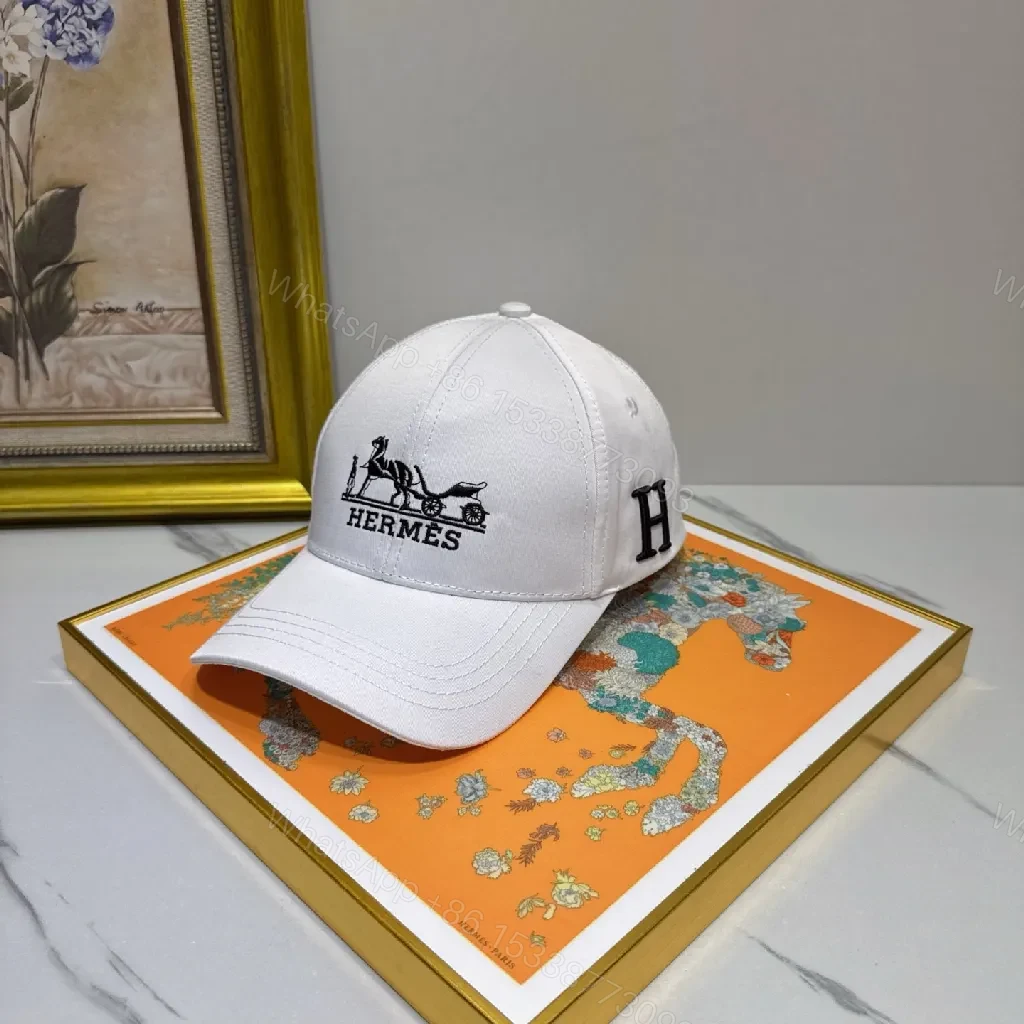 View 7 of White Cotton Cap, Clean Luxury, Six-Panel, Subtle Logo, Cap