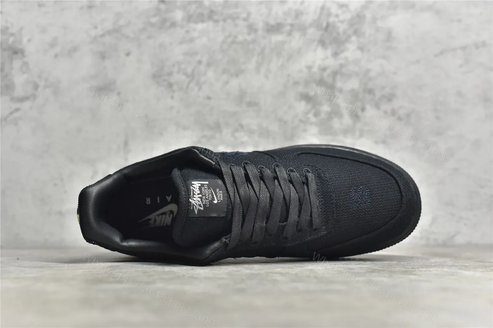 View 6 of Stussy X Air Force 1 Low Triple Black Reps