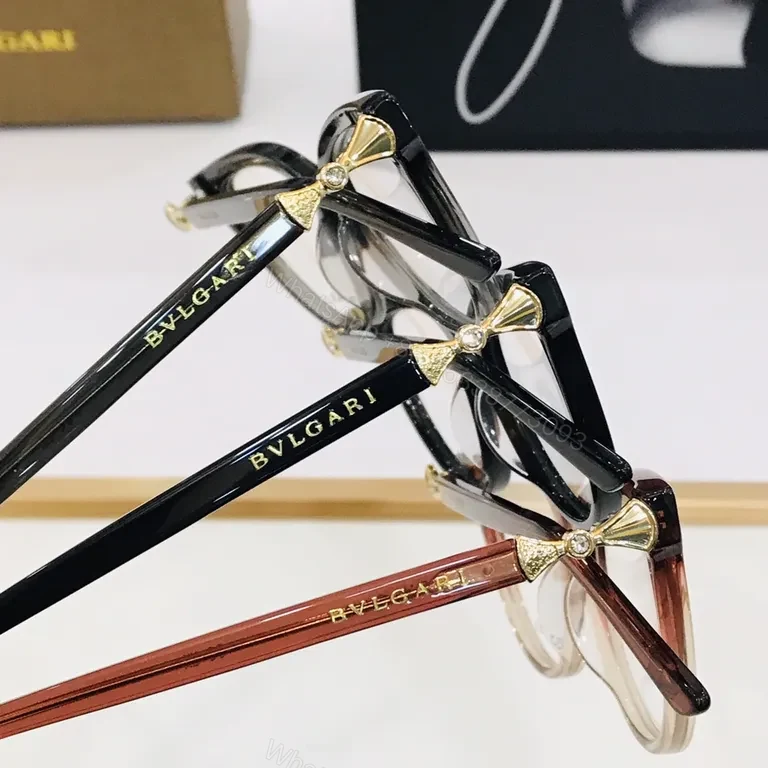 View 9 of Bold BVLGARI Cat-Eye Eyewear: Two-Tone Luxury Frames