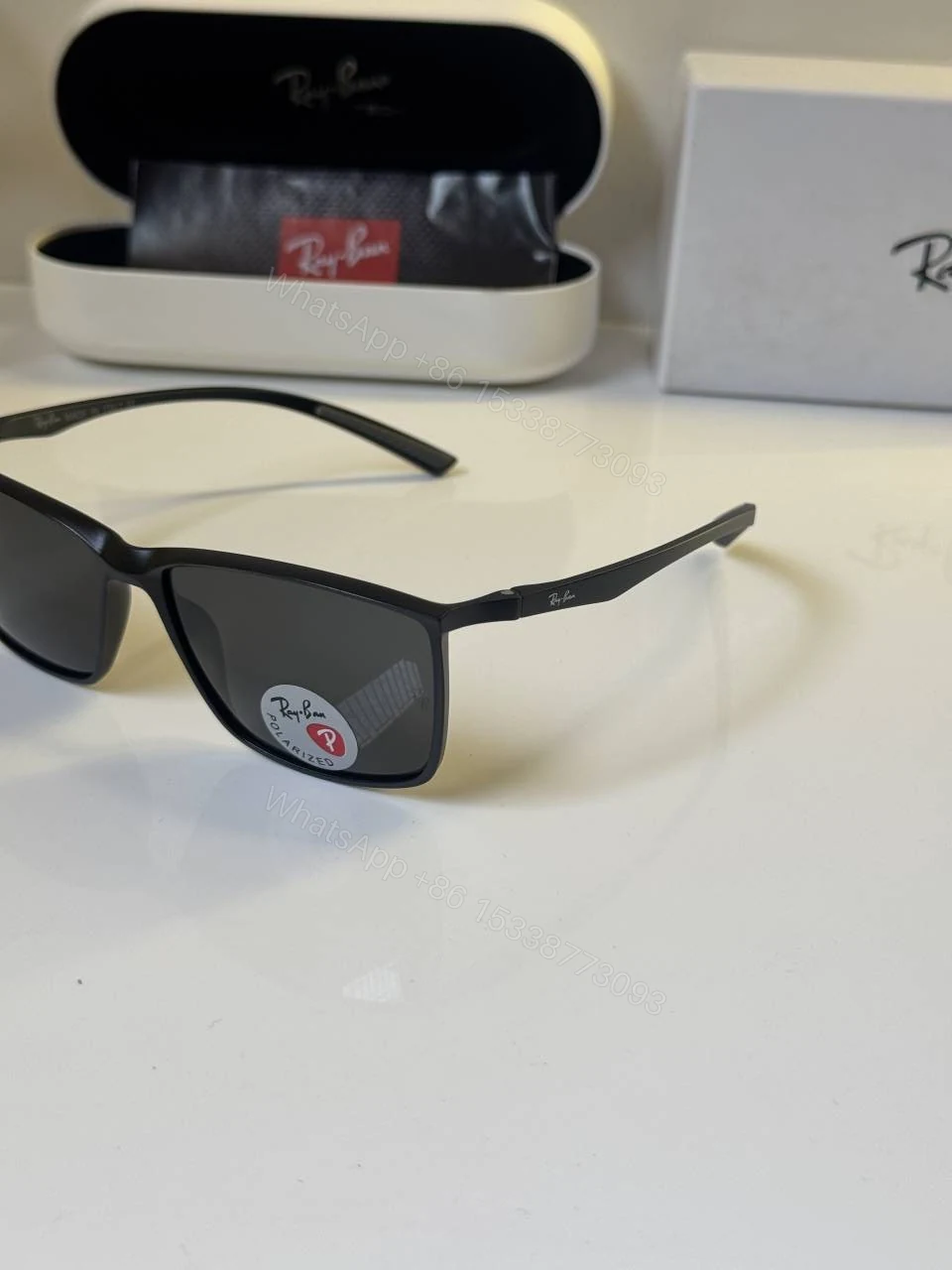 View 4 of First Copy Ray-Ban 8381 Black Wayfarer Sunglasses UV Protected Premium Quality