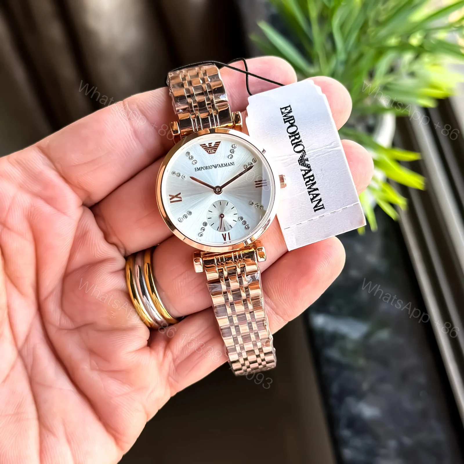 View 3 of Emporio Armani Rosegold Slim Collection