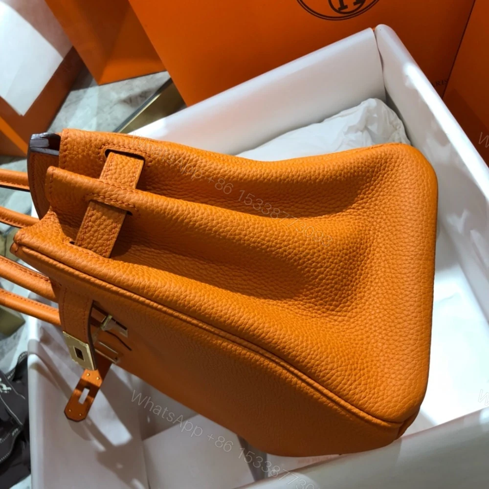 View 3 of Hermes Birkin 25 Bag Togo Orange 25Cm