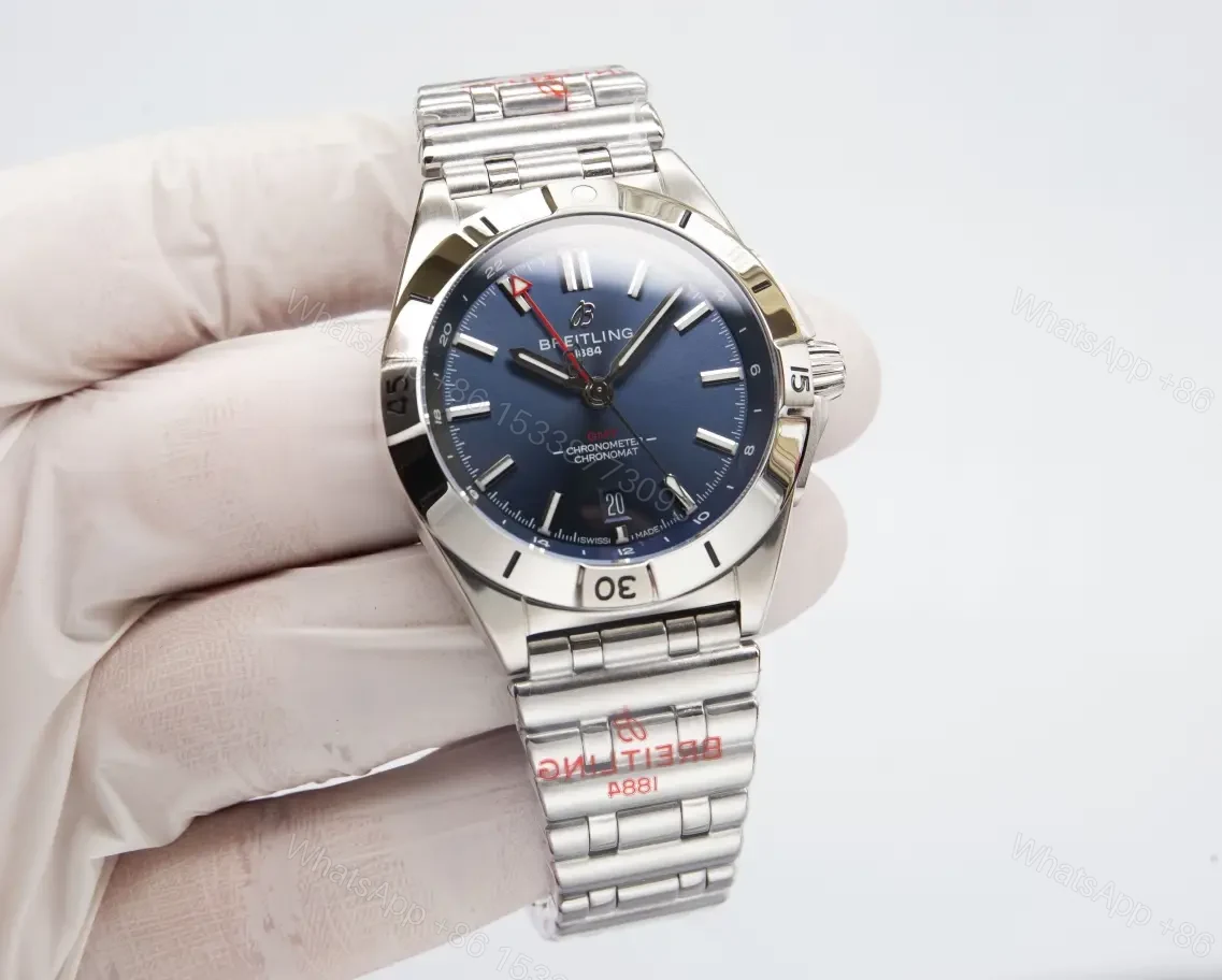 Breitling Chronomat GMT 40 Blue Replica Steel Bracelet 40MM Premium A32398101C1A1 — view 1