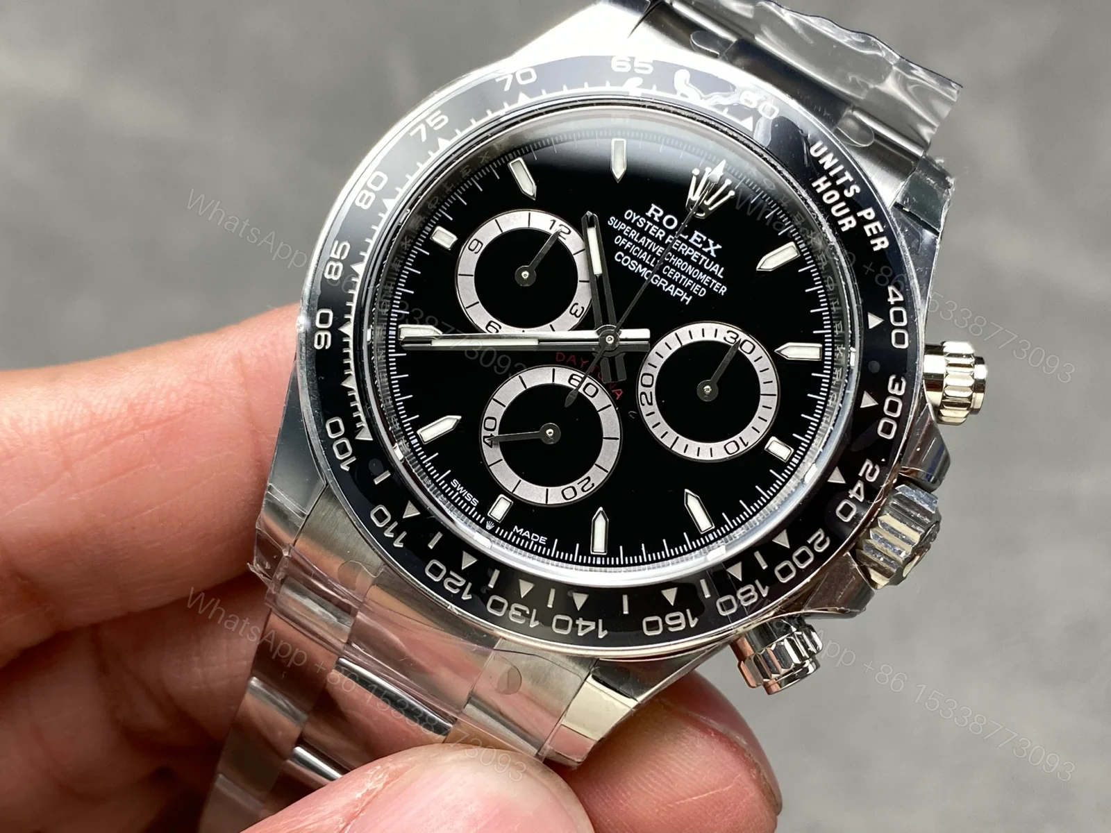 View 3 of Rolex Cosmograph Daytona Super Clone Stainless Steel – Cerachrom Black Dial Oyster 126500LN-0002