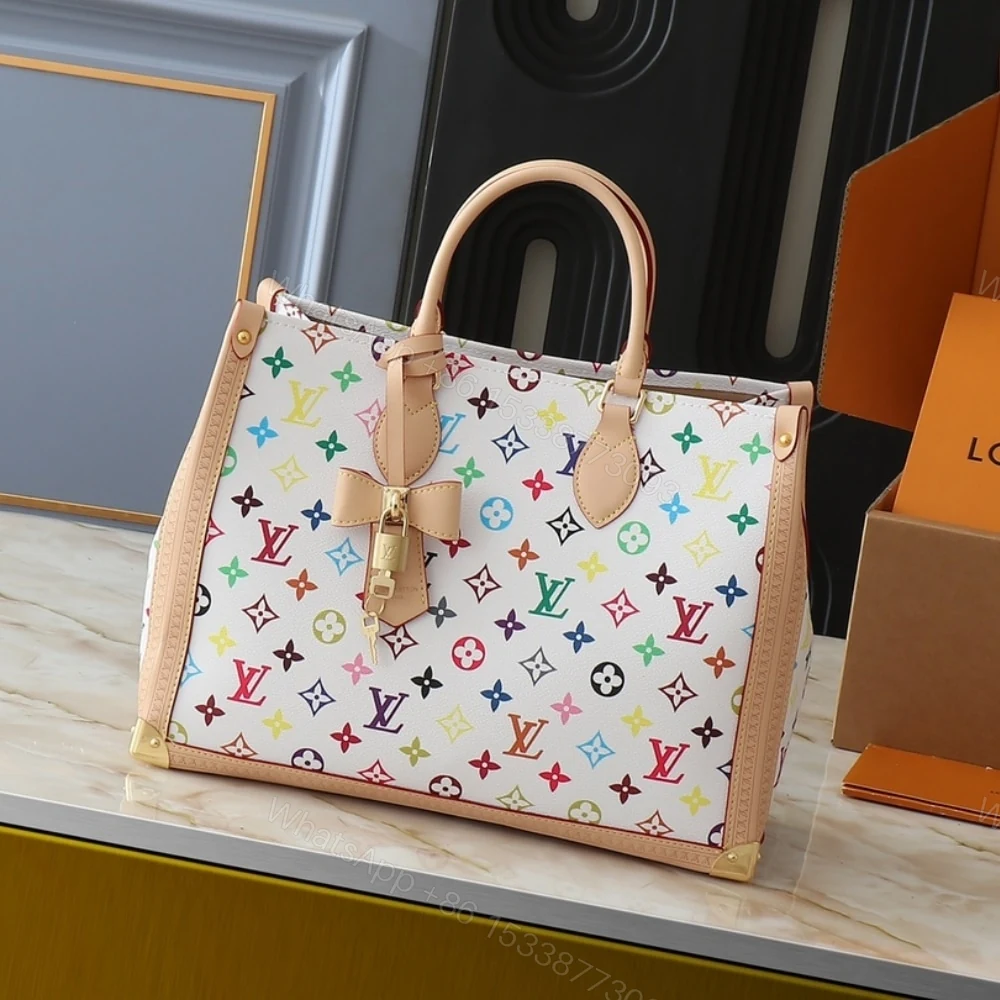 View 2 of Louis Vuitton X Murakami Onthego MM Monogram White 35Cm M13079