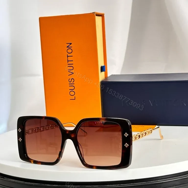 View 7 of Bold Pink LV-Detail Sunglasses: Oversized Square Frame
