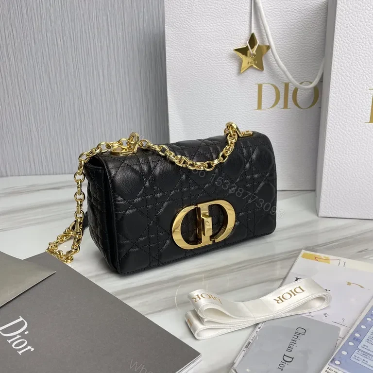 View 9 of Lux Black Quilted Mini Bag with Gold Hardware