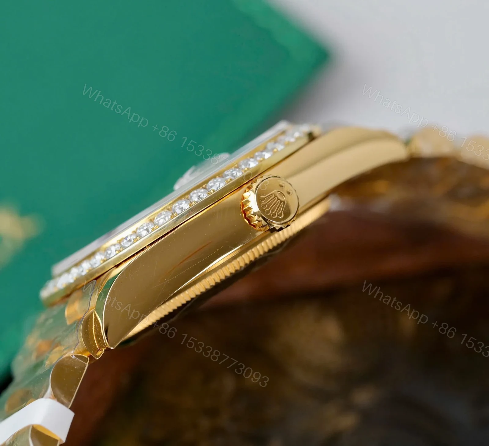 View 8 of Superclone Rolex Day-Date Diamond-Paved Dial 128348rbr-0030 36 mm