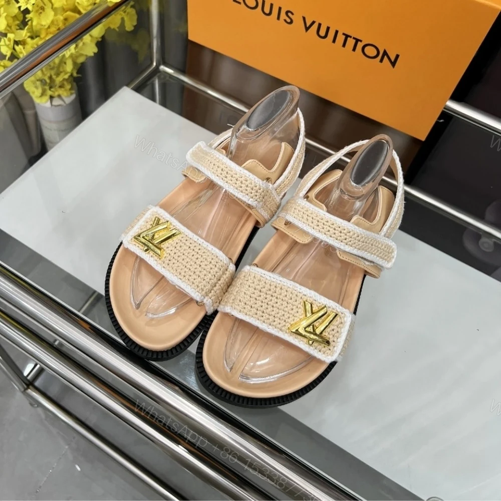 View 3 of LOUIS VUITTON LV SUNSET COMFORT SANDAL BEIGE AND WHITE 1AHKJ3