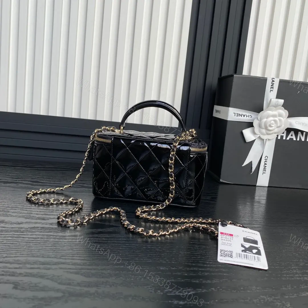 View 2 of Chanel Long Vanity Case Gold Hardware