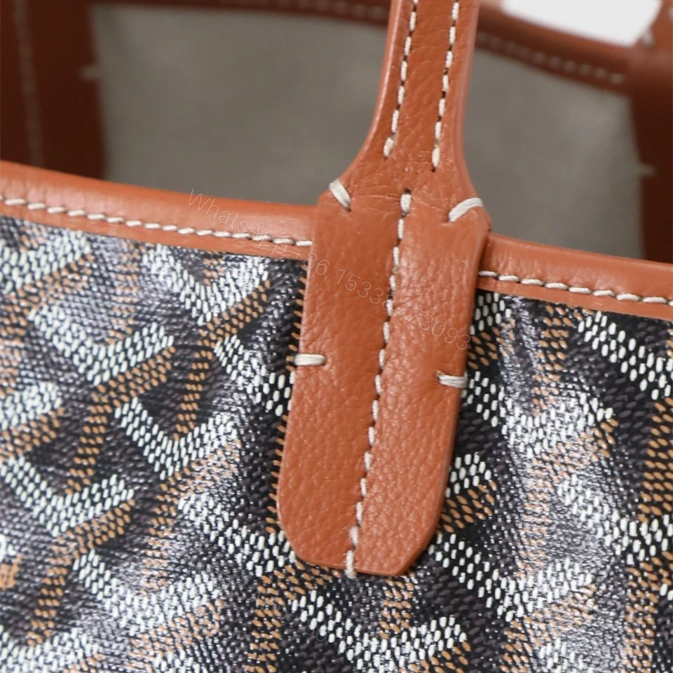 View 8 of 高仿Goyard*STLOUIP1滿印Tote手提袋棕色免檢版小號