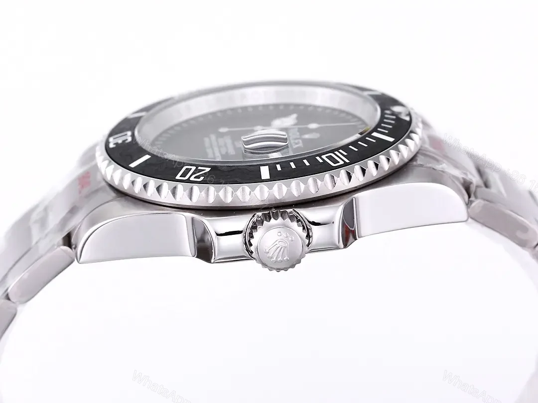 View 6 of Clean Factory – **Brand:** Rolex – **Color:** Black – **Style:** Submariner **Title:** Rolex Black Submariner Parakeet Watch