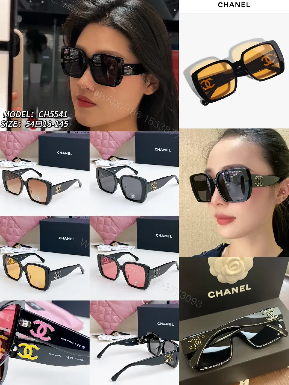View 10 of Oversized Shield Sunglasses: Black Acetate, Luxe Chanel-Inspired Edge