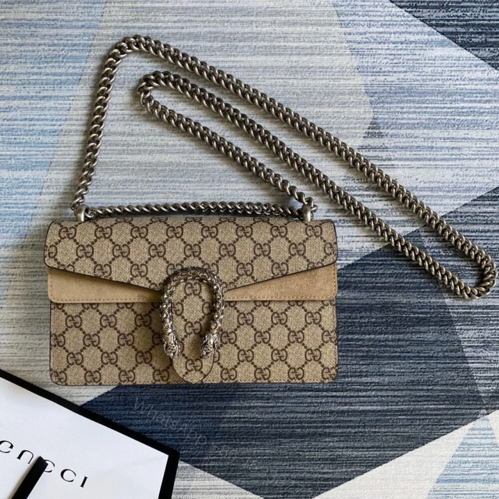 View 2 of Gucci Dionysus Small Shoulder Bag Beige And Ebony 25Cm 499623 92TJN 8660