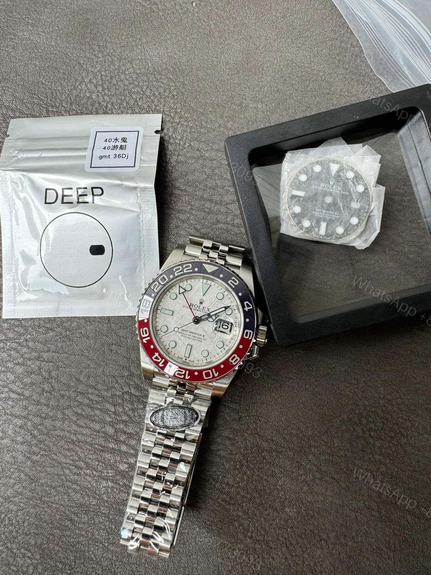 View 2 of Rolex Pepsi GMT Master II M126710blro Jubilee 3285 Movement Best Super Clone (Custom meteorite dial version)