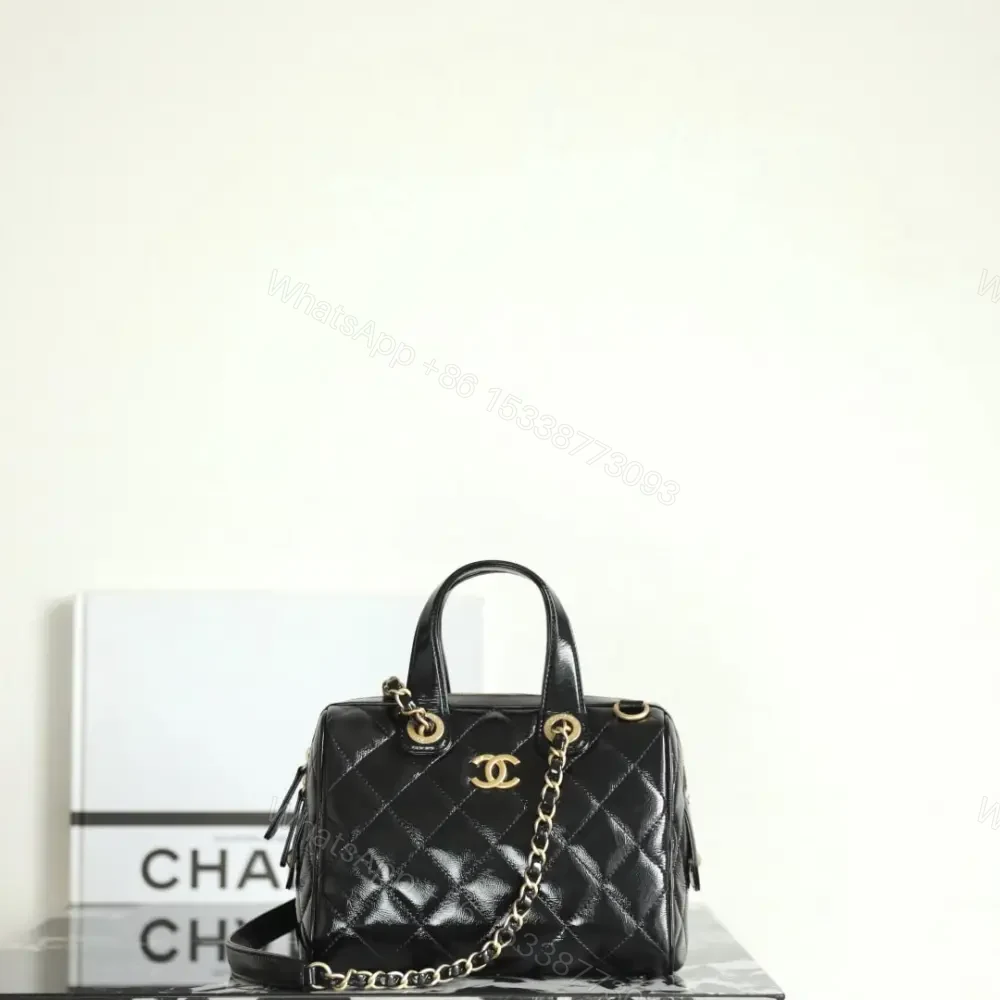 高仿Chanel*25A系列AS5578保齡球手提包黑色小號免檢版 — view 1