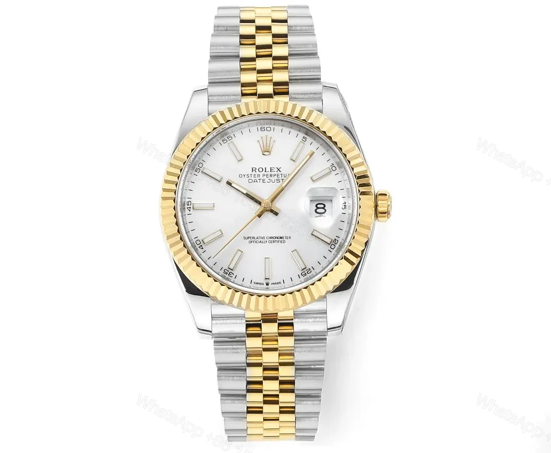Clean Factory DDF Classic White Gold Fluted Watch — view 1