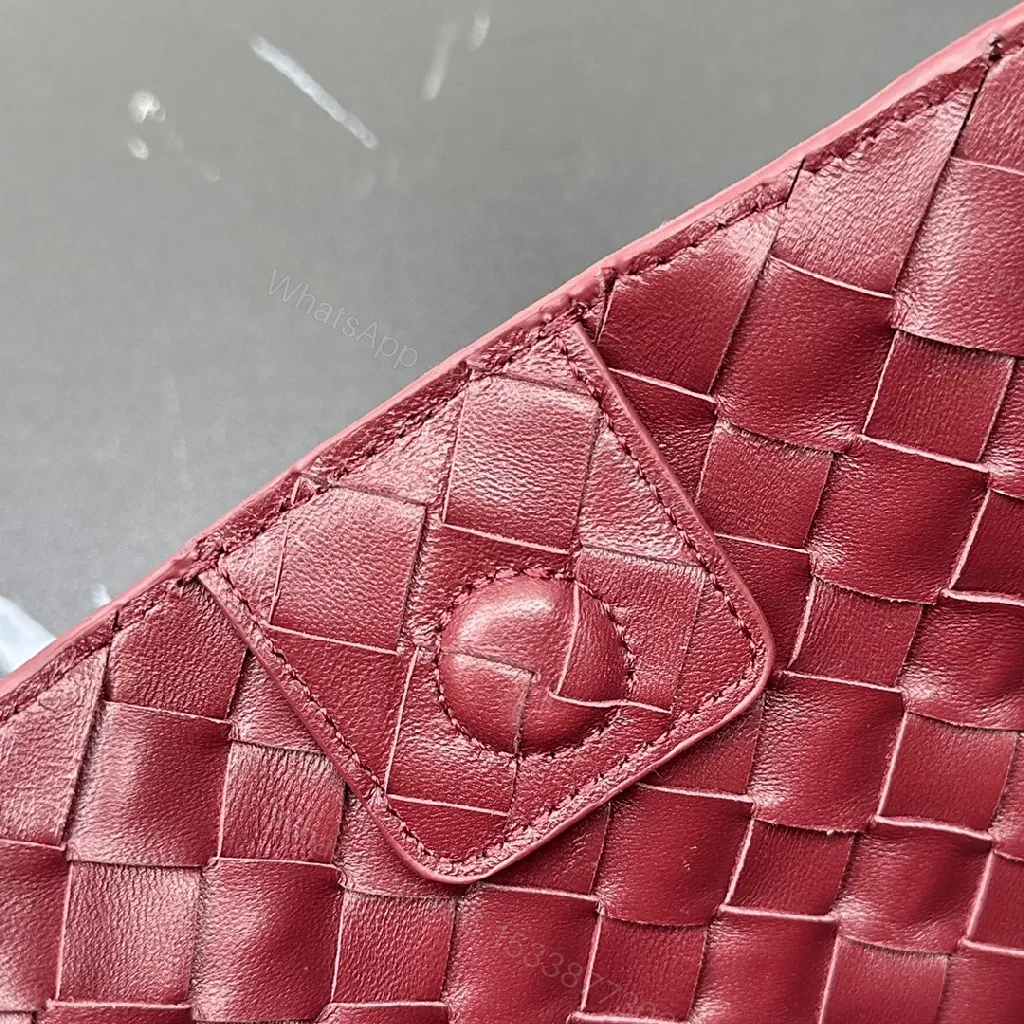 View 7 of Textured Burgundy Weave Everyday Mini Bag with Gold Hardware