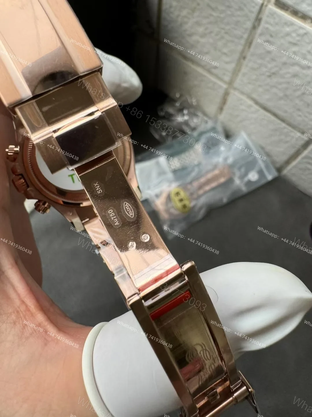View 8 of Rolex Daytona Super Clone M126505-0001 Rose Gold Black Dial 4131 Movement