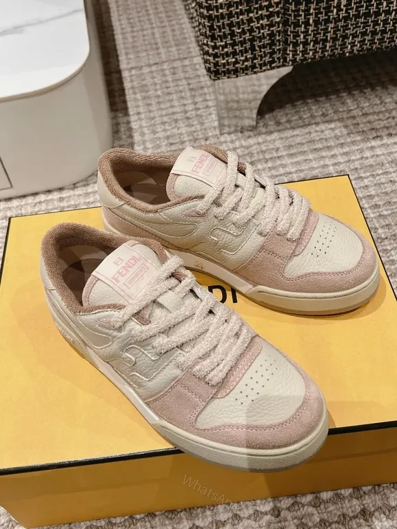 View 2 of Soft-Luxe Platform Low-Tops: Suedeâ€“Leather, Fendi-Inspired Detailing Sneakers