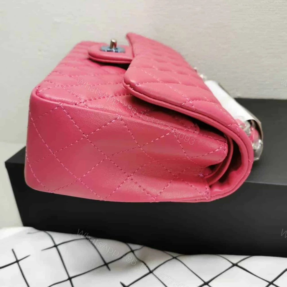 View 4 of Chanel Medium Classic Flap Silver Hardware Pink 25Cm