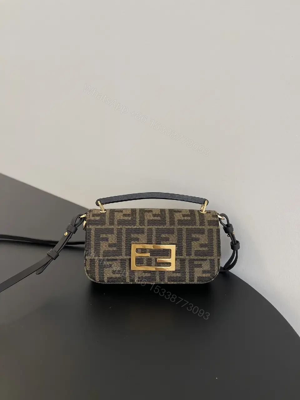 View 5 of Chic Monogram Crossbody Bag: Modern Texture, Compact Luxury