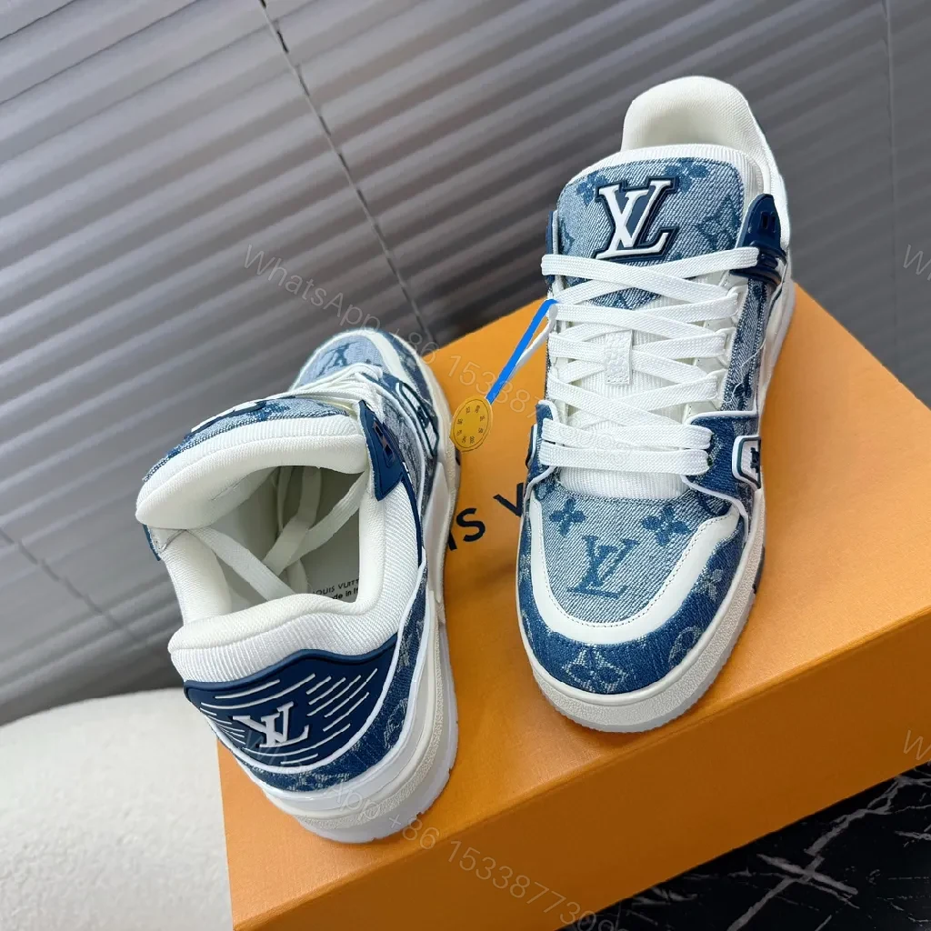 View 8 of Denim Monogram High-Tops: Luxe Comfort Sneakers