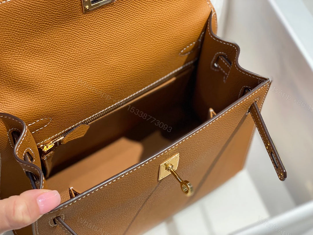 View 9 of KELLY 28CM IN GOLD EPSOM GOLD HARDWARE