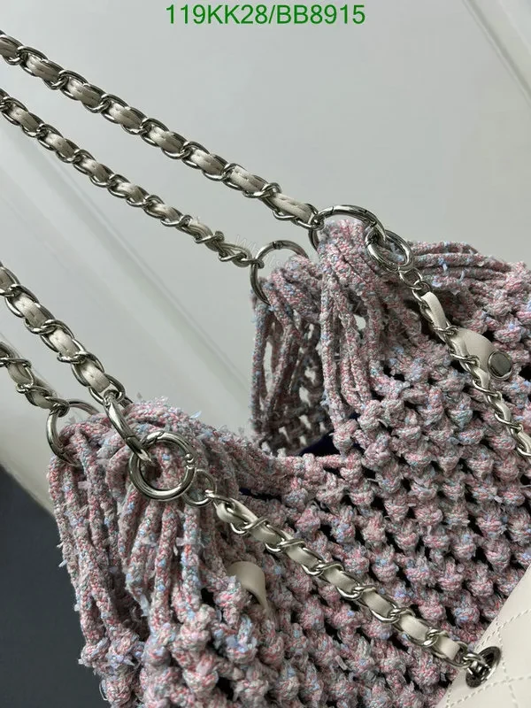 View 23 of Chanel Multicolor Crochet Mixed Fibers Shopping Tote BB4726