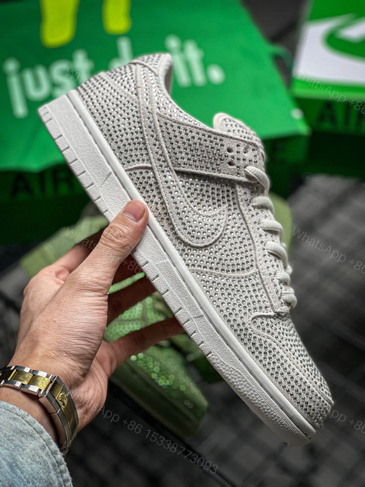 View 3 of Cactus Plant Flea Market x NiKe Dunk Lows Silver Replica