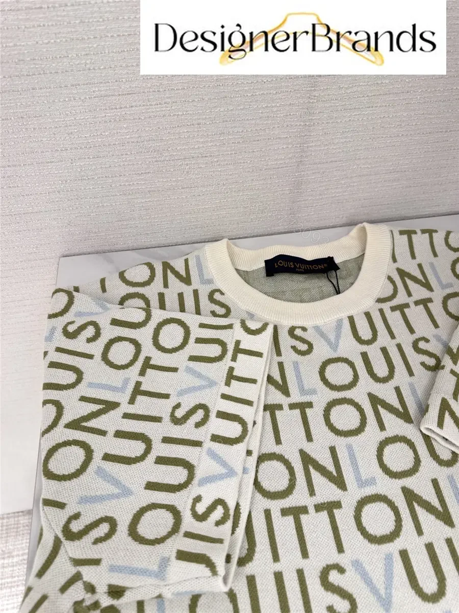 View 7 of Louis Vuitton White Jacquard Knit Short-Sleeve Crewneck Top