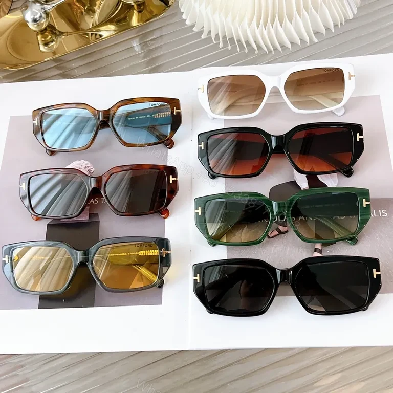 View 4 of White Frame Tom Ford Sunglasses: Bold, All-Day Comfort