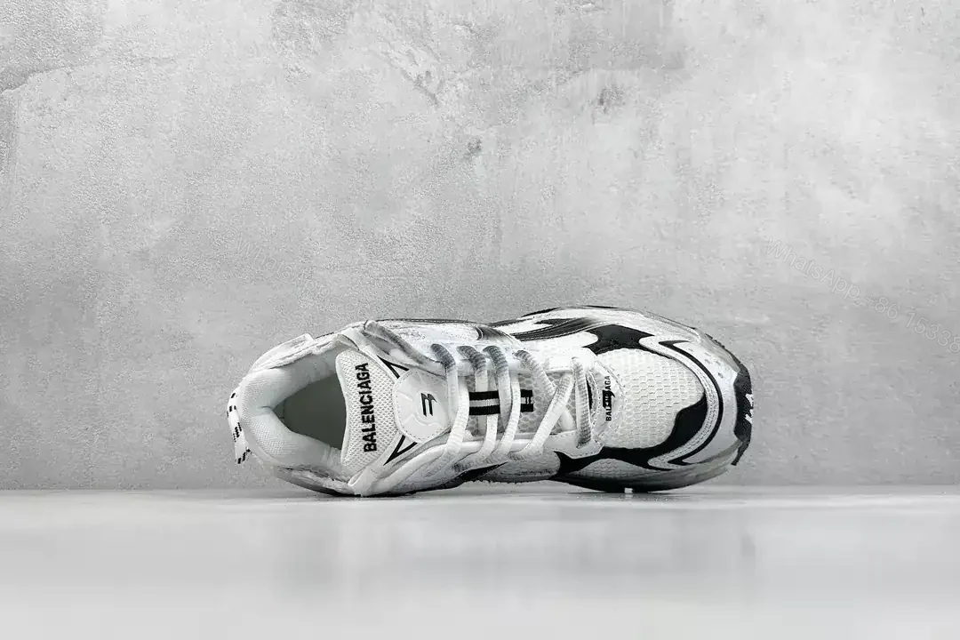 View 2 of BALENCIAGA RUNNER GRADIENT SNEAKER IN WHITE AND BLACK POLYURETHANE AND POLYESTER – BB265