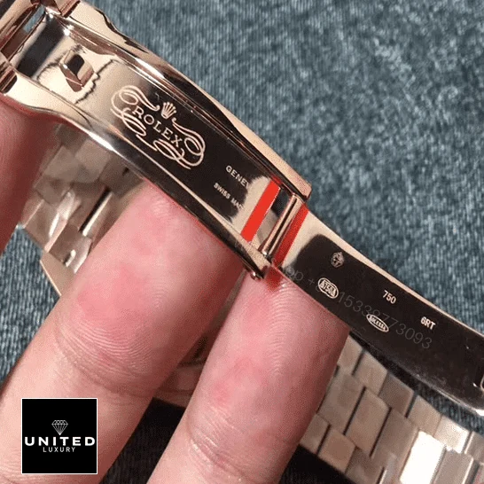 View 6 of Rolex Day Date 228235 Rose Gold Chocolate Roman Dial Replica