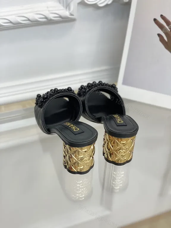 View 2 of Chanel-Inspired Beaded Slip-Ons: Luxe, Comfortable Mules
