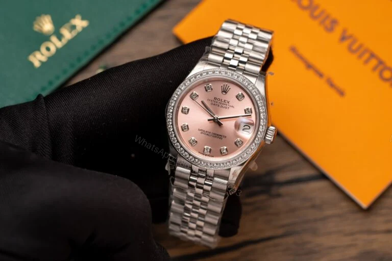 View 2 of Rolex Datejust 278273 31mm Clone Watch Pink Dial Jubilee Strap Super Clone