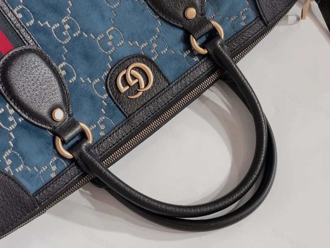 View 7 of GUCCI Velvet GG Monogram Textured Calfskin