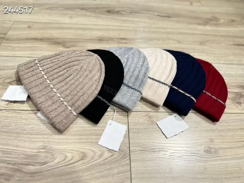 View 5 of Taupe Knit Beanie: Premium Ribbed Warmth, Unisex Style