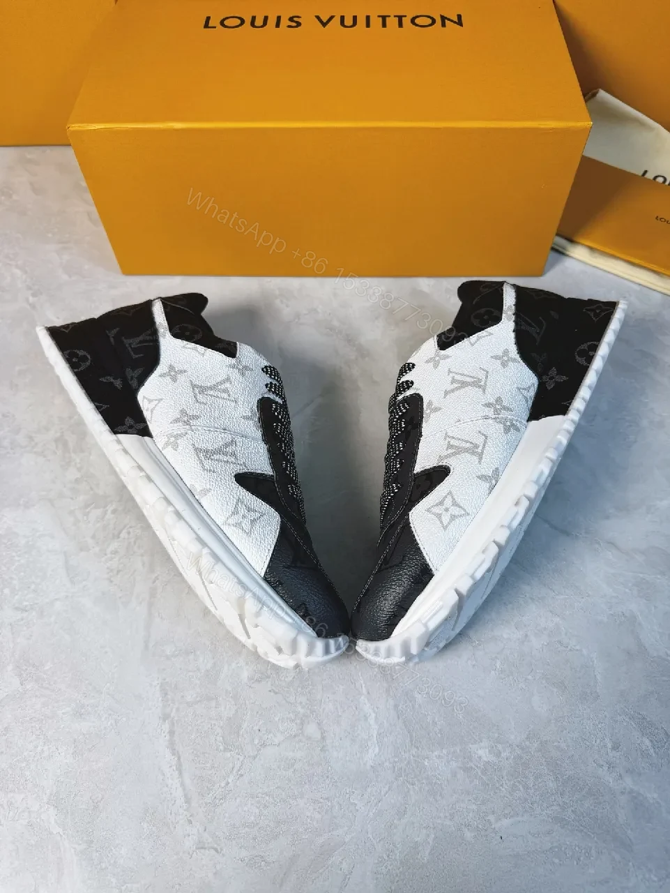 View 7 of Monochrome Wave Runner: Luxe Monogram Sneaker, All-Day Comfort