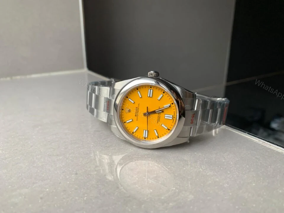 View 3 of EW FACTORY 1:1 Rolex OYSTER PERPETUAL YELLOW DIAL 41MM Asian A3230
